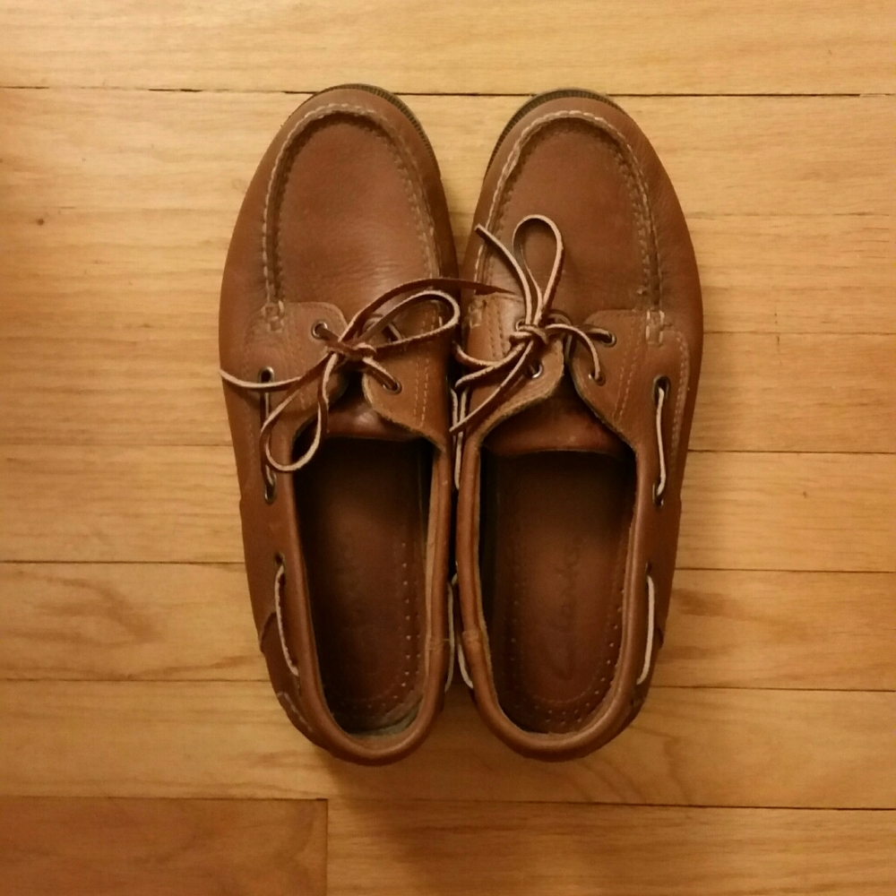 Clarks Brown Leather Boat Shoes 11.5